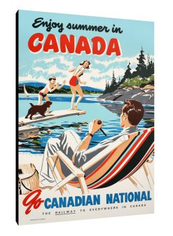 Enjoy Summer in Canada Vintage Ad on Canvas