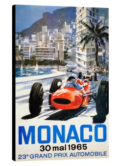 Monaco 1965 Vintage Ad on Canvas