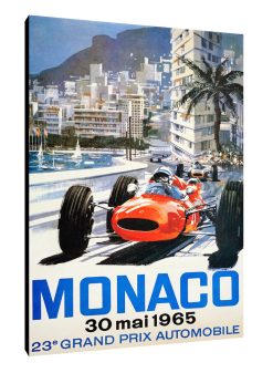 Monaco Vintage Ad on Canvas
