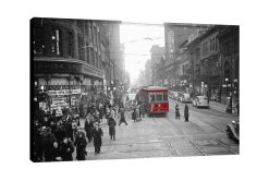 Yonge Street with Red Street Car