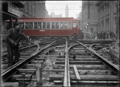 King an Bay Toronto with Red Street Car