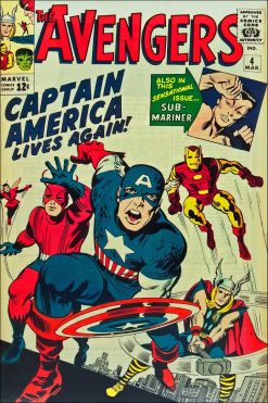 Alternative view of The Avengers Vintage Comic Book Cover