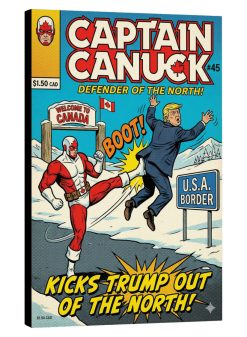 vintage-comic-book-cover-Captain-Canuck-2-on-canvas
