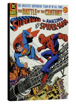 vintage-comic-book-cover-Superman-vs-the-Amazing-Spider-man-on-canvas